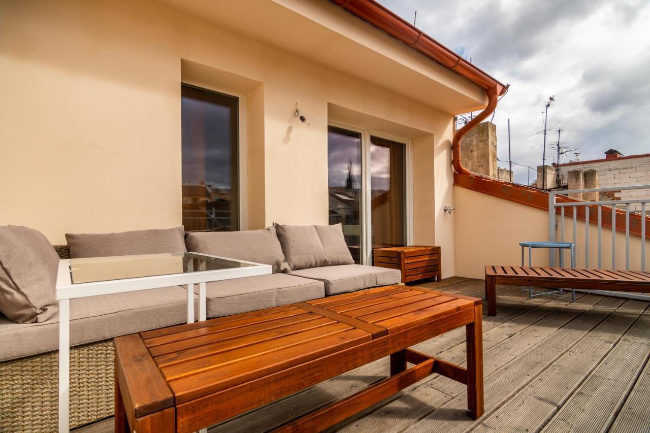 Prague Days - Premium Loft W Terrace - View - Netflix - Ac Lägenhet Exteriör bild